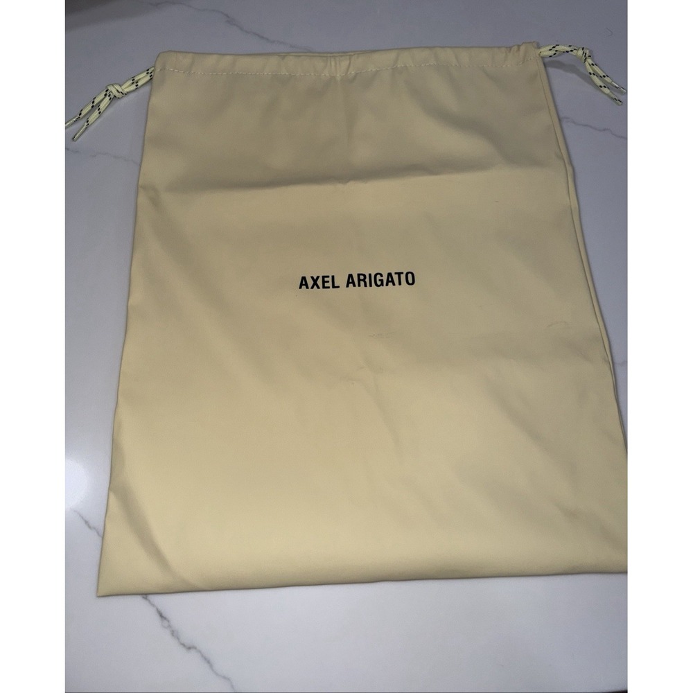 Axel Arigato Yellow Vinyl Drawstring Dust Bag 16" By 13" Shoe With Stickers